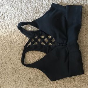 Fabletics black sports bra w/padding, Medium